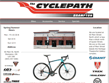 Tablet Screenshot of cyclepathbrampton.ca